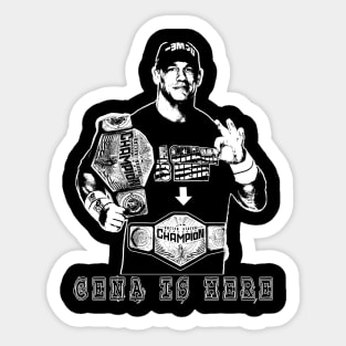 Cena Is Here Vintage Sticker